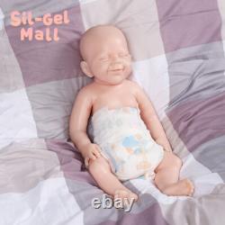 18.5 Unpainted DIY Dolls Platinum Silicone Reborn Baby Dolls Newborn Baby Girl