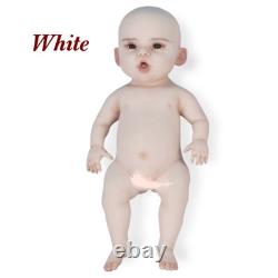 18.5 in Full Silicone Newborn Baby Doll Soft Silicone Baby Lifelike Reborn Doll