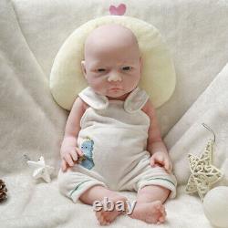 18.5 in Full Soft Platinum Silicone Baby Dolls Handmade Newborn Baby BOY Doll