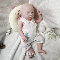 18.5 in Full Soft Platinum Silicone Baby Dolls Handmade Newborn Baby BOY Doll