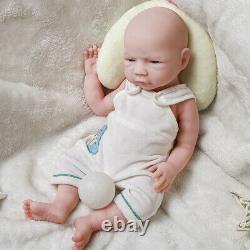 18.5 in Full Soft Platinum Silicone Baby Dolls Handmade Newborn Baby BOY Doll