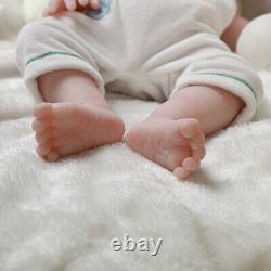 18.5 in Full Soft Platinum Silicone Baby Dolls Handmade Newborn Baby BOY Doll