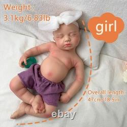 18.5in silicone doll silicone reborn doll handmade whshable toys gift craft baby
