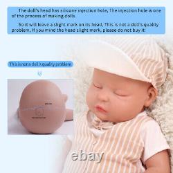18 BoyGirl Silicone Reborn Baby Fat Newborn Eyes Closed Vivid Silicone Doll