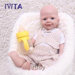 18''Cute Infant Full Body Silicone Real Touch Boy Doll Lifelike Pretty Baby