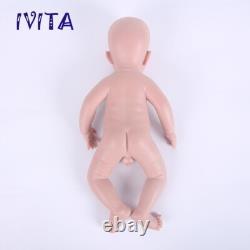 18''Cute Infant Full Body Silicone Real Touch Boy Doll Lifelike Pretty Baby