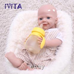 18''Cute Infant Full Body Silicone Real Touch Boy Doll Lifelike Pretty Baby