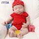 18 Handmade Sleeping Baby Girl Full Body Waterproof Soft Silicone Newborn Doll