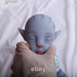 18 Inch Full Silicone Fantasy Blue Skin Alien Reborn Baby Boy Doll Handmade