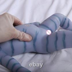 18 Inch Full Silicone Fantasy Blue Skin Alien Reborn Baby Boy Doll Handmade