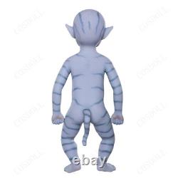 18 Inch Full Silicone Fantasy Blue Skin Alien Reborn Baby Boy Doll Handmade