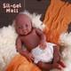 18'' Newborn Girl Full Body Platinum Silicone Reborn Baby Dolls Brown Skin Dolls