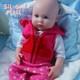 18 Inch Open Eyes Newborn Girl Full Platinum Silicone Reborn Baby Dolls Handmake