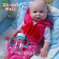 18 inch Open Eyes Newborn Girl Full Platinum Silicone Reborn Baby Dolls Handmake