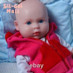 18 inch Open Eyes Newborn Girl Full Platinum Silicone Reborn Baby Dolls Handmake