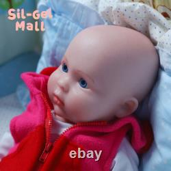 18 inch Open Eyes Newborn Girl Full Platinum Silicone Reborn Baby Dolls Handmake