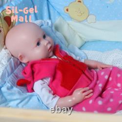18 inch Open Eyes Newborn Girl Full Platinum Silicone Reborn Baby Dolls Handmake