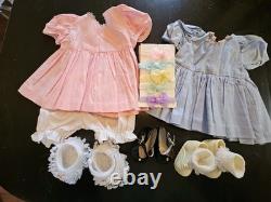 1940s-50s Eff An Bee 20 Dy Dee Doll Curacal Wig Rubber Body and Full Wardrobe