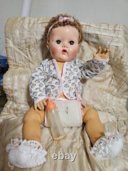 1940s-50s Eff An Bee 20 Dy Dee Doll Curacal Wig Rubber Body and Full Wardrobe