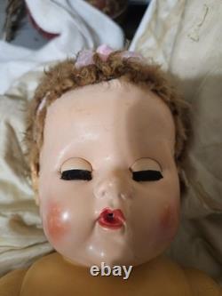 1940s-50s Eff An Bee 20 Dy Dee Doll Curacal Wig Rubber Body and Full Wardrobe