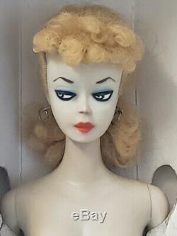 1959 #1 BLONDE PONYTAIL BARBIE withHOLES in FEET