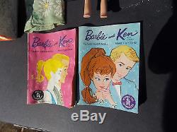 1959-61 original Barbie Doll 850 Blonde Ponytail withBox Shoes Sunglasses clothes
