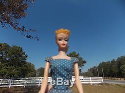 1959-61 original Barbie Doll 850 Blonde Ponytail withBox Shoes Sunglasses clothes