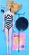 1959 Blonde #2 Ponytail Barbie W Stand, Suit, Glasses & Heels! Nice Even Toning