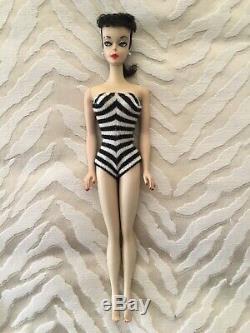 1959 Mattel Brunette #1 Barbie doll with swimsuit No Reserve