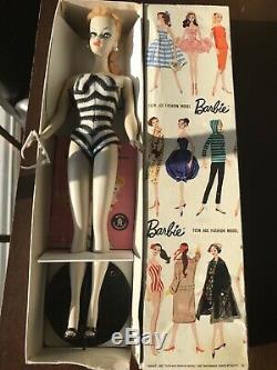 1959 Ponytail Barbie #2 TM Stand R Box All Accessories