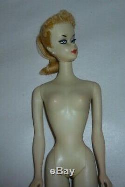 1959 STUNNING BLONDE #1 BARBIE DOLL WithACCESS. EXCELLENT TONING