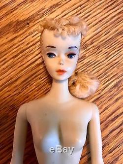 1959 Vintage Blonde Blond 3 Three Barbie Doll TM
