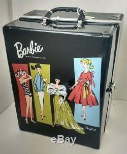 1960 Barbie Doll #3 Blonde Upsweep #850 Clothes & Wardrobe Case Orig Owner MINT