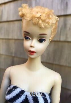 1960 Vintage #3 Blond Ponytail Barbie Doll