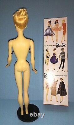 1960 Vintage #3 Blond Ponytail Barbie Doll