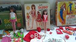 1960's HUGE Vintage Lot Mattel SKIPPER PARTY TIME GIFT, Clothes, Accessories
