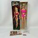 1960's Mattel 1190 Barbie Blonde Straight-leg Standard Doll With Box Tag Stand