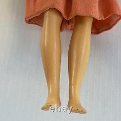 1960's Scarlet Blonde Nakajima Seisakusho Japanese Doll Scarlet Tag Orange Dress