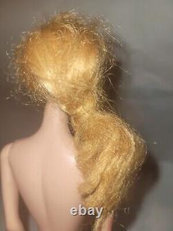 1960s Mattel Blonde #6 Ponytail Barbie Doll Roman Numeral Excellent Condition