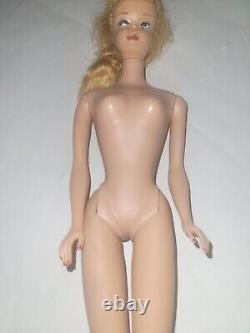 1960s Mattel Blonde #6 Ponytail Barbie Doll Roman Numeral Excellent Condition