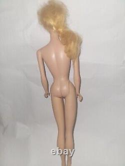 1960s Mattel Blonde #6 Ponytail Barbie Doll Roman Numeral Excellent Condition