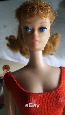 1960s Ponytail Barbie Doll Vintage Original 1962 Bubblecut In Mint Box Japan