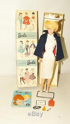 % 1961 Mattel Vintage Registered Nurse Barbie In Original Dress Box Lot J-10