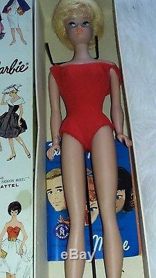 1962 Barbie Doll Platinum Bubble Cut Vintage Original 1960's Nr Mint Box Japan