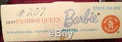1962 RARE JAPAN ORIGINAL GIFTBOX of FASHION QUEEN BARBIE#870NrMINTWIGS/STANDS