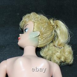 1962 Vintage Ash Blonde Barbie Doll Ponytail #850 in Box Japan CF01958