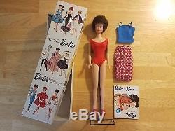 1962 Vintage Brunette Bubble Cut Midge Barbie in the original box