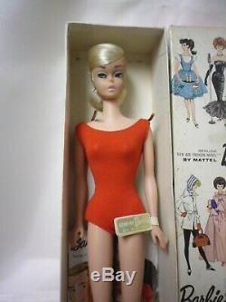 1962 Vintage Platinum Swirl Bang Barbie in Box