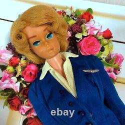 1963 Vintage Barbie Side Part Bubble Cut American Airlines Cabin Attendant's