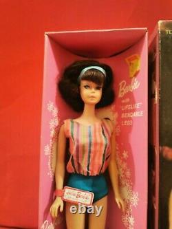 1965 MIB Vintage Brunette Barbie Side Part